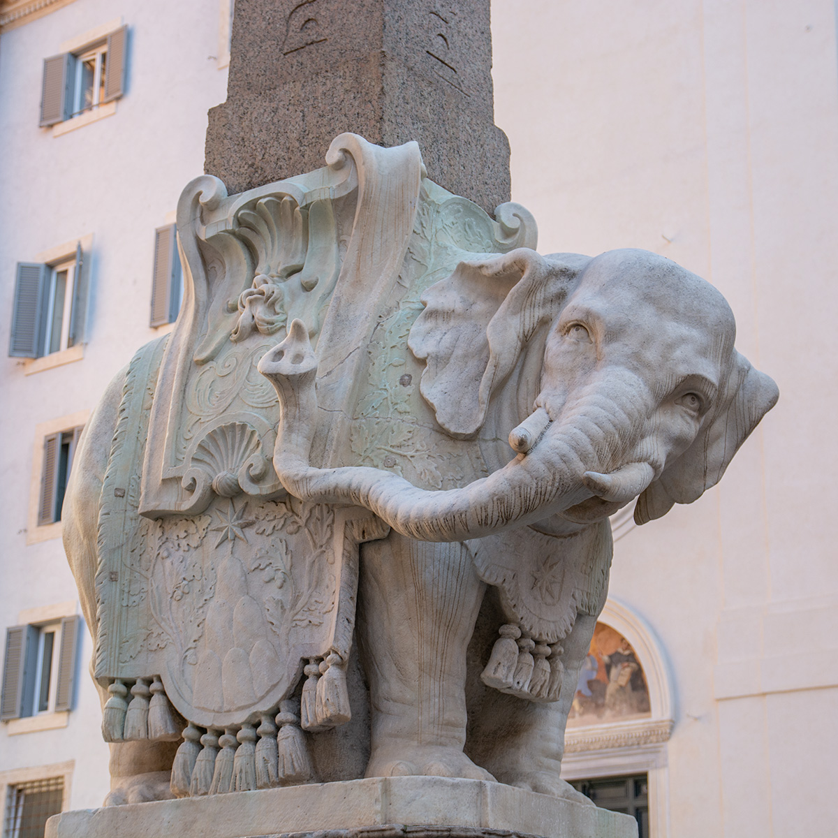 Magnifique éléphant, piazza della minerva