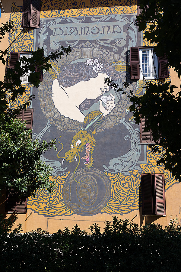 Street Art à Rome : DIAMANT (IT) - HIC SUNT ADAMANTES