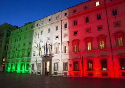 Pendant certains jours fériés à Rome, les monuments sont éclairés aux couleurs de l'Italie